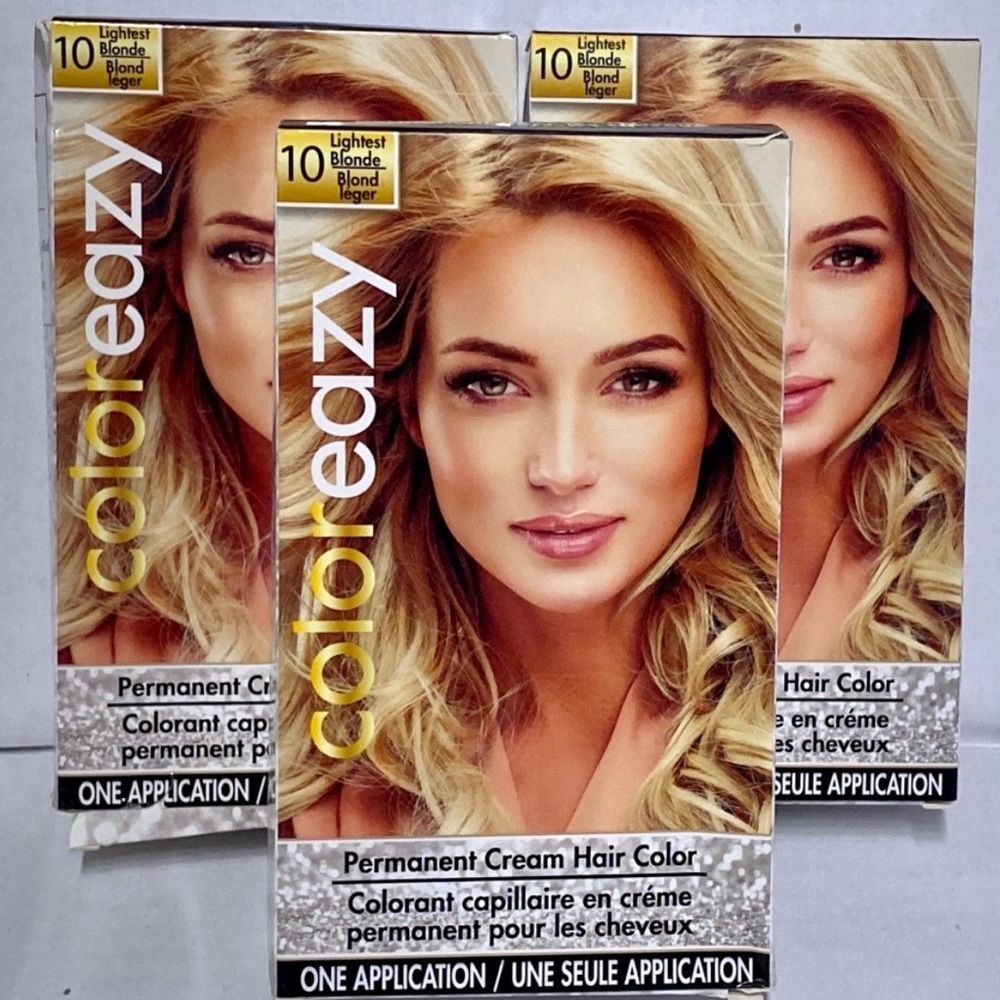 PERMANENT CREAM HAIR COLOR #10 BLONDE (3 BOXES)